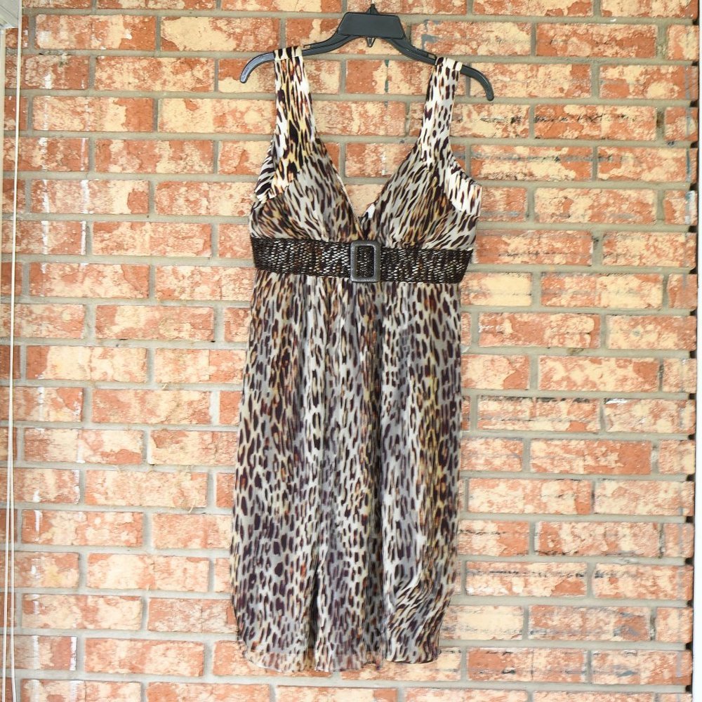 SINGLE Dress Animal Print Silk Dress
